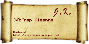 Jónap Kisanna névjegykártya